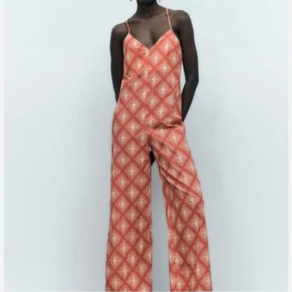 NWT Zara Terracotta Jumpsuit - Picture 2 of 10